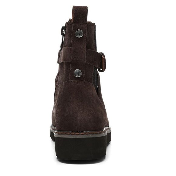 DONALD PLINER CAPTAIN Buckled Lug Sole Bootie, Suede, Dark Brown, Size 12, NWT - Picture 10 of 16